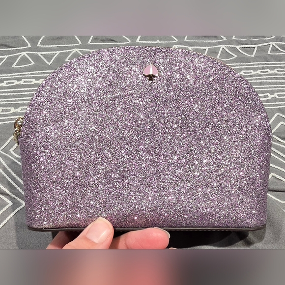 kate spade Handbags - Kate Spade Small Dome Cosmetic Case In Lilac Glitter